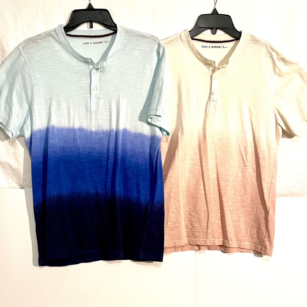 2 for $30!  Partial Button Down Multi Color Tees!